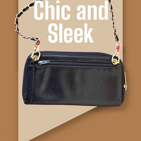 Converted CHANEL Black Caviar Leather Long Zippy Wallet - Picture 12 of 12